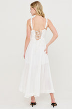Boned Tie Back Maxi Dress -