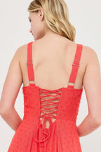 Boned Tie Back Maxi Dress -