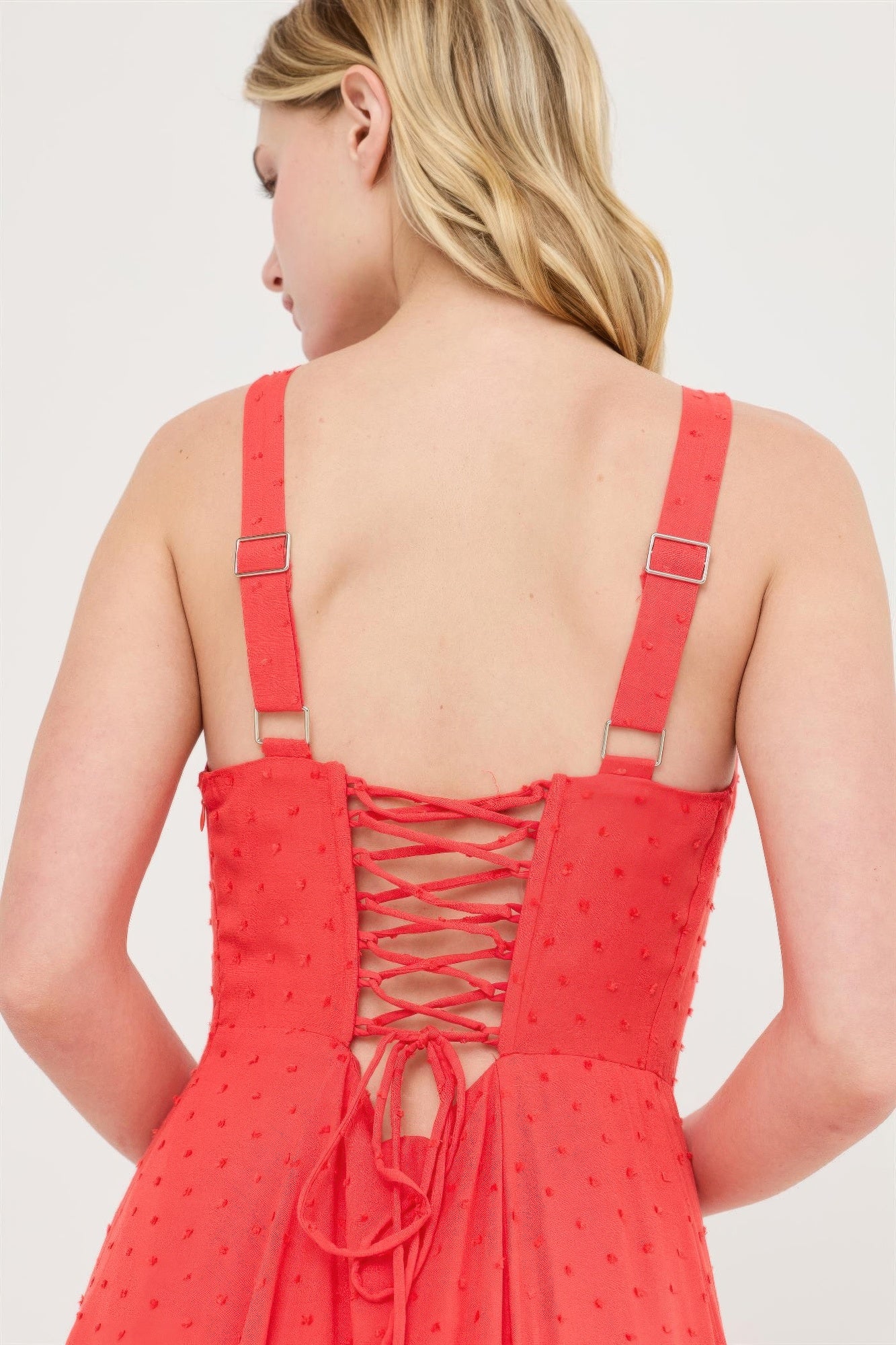 Boned Tie Back Maxi Dress -
