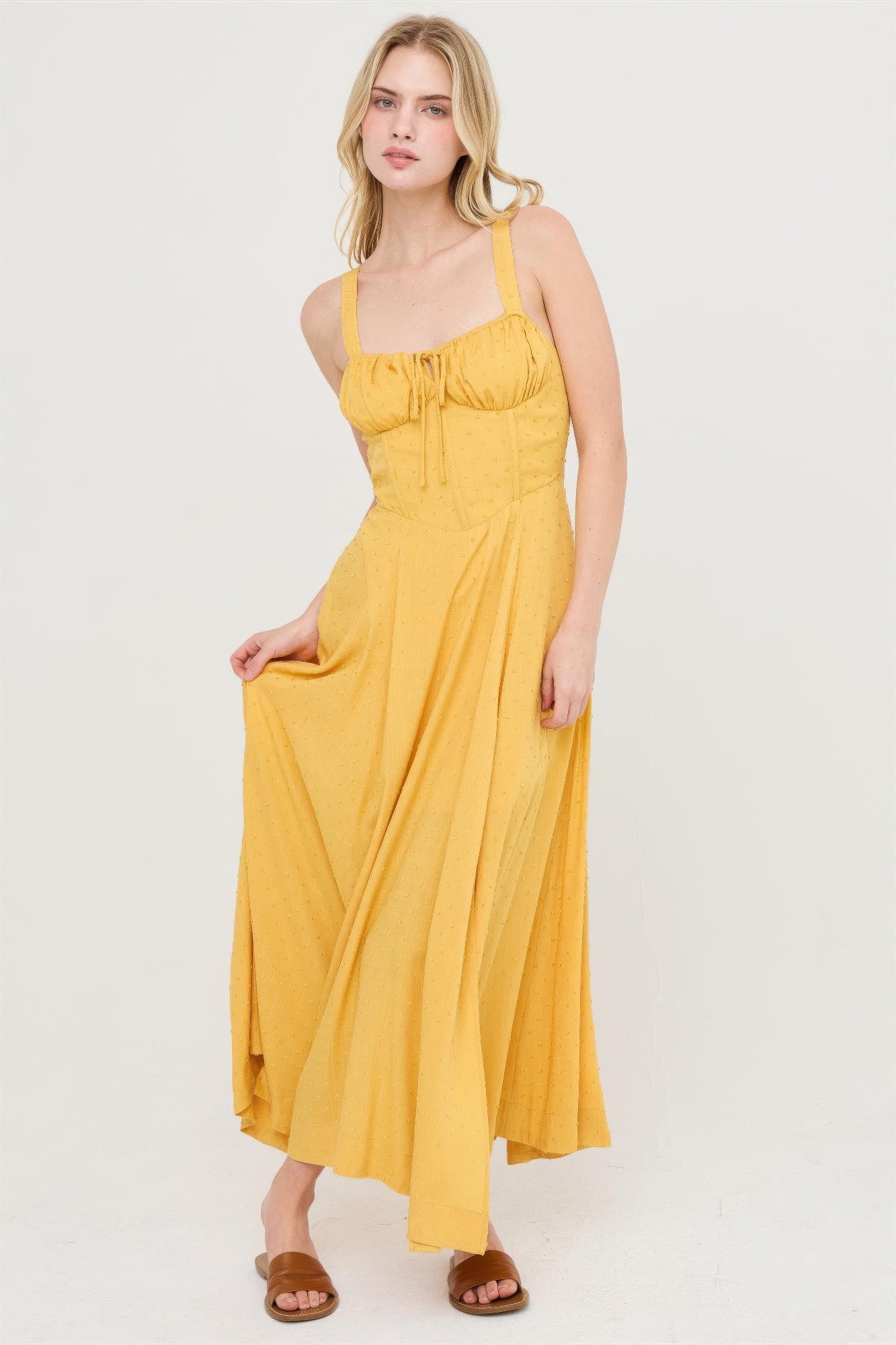 Boned Tie Back Maxi Dress Secondary image