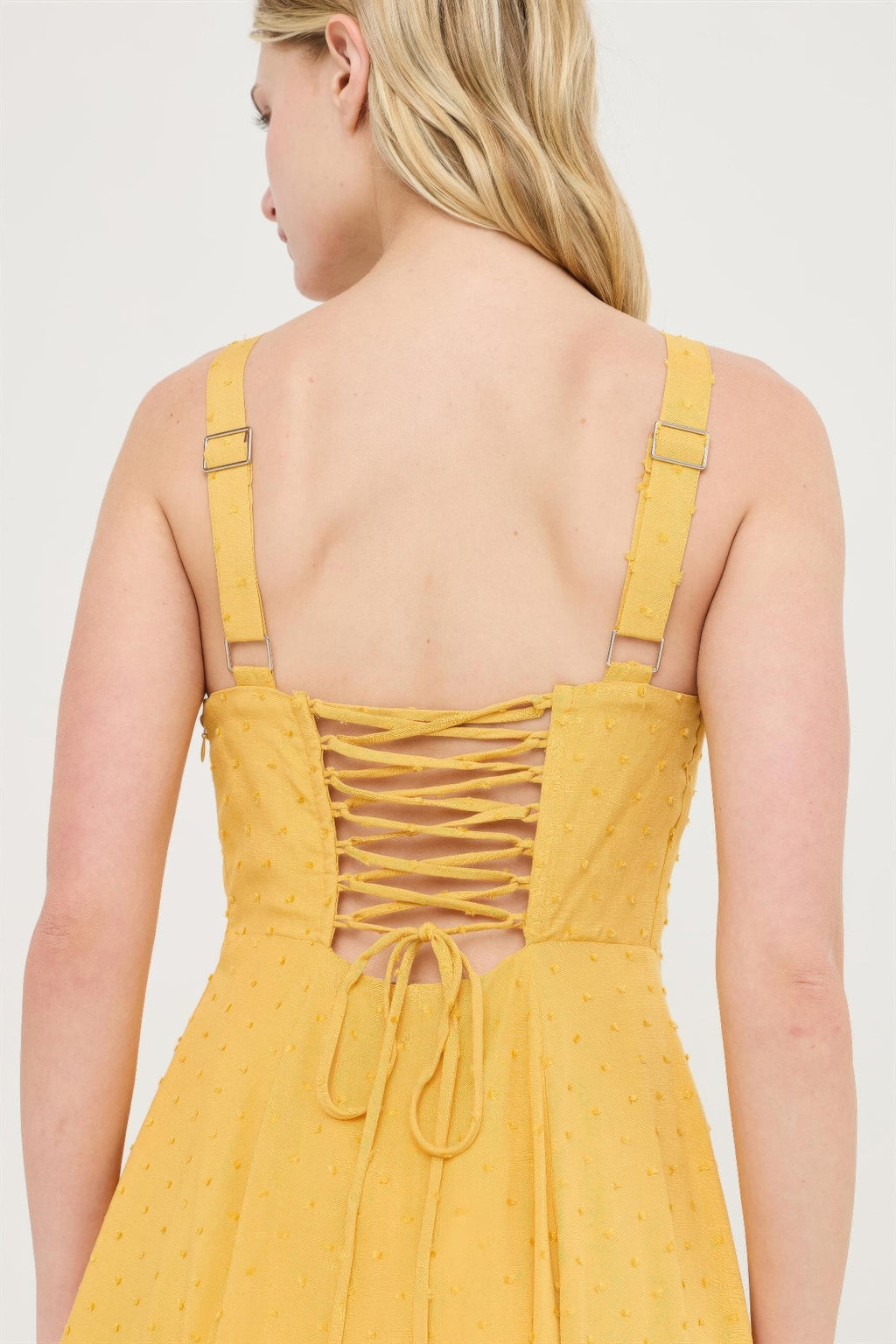 Boned Tie Back Maxi Dress -