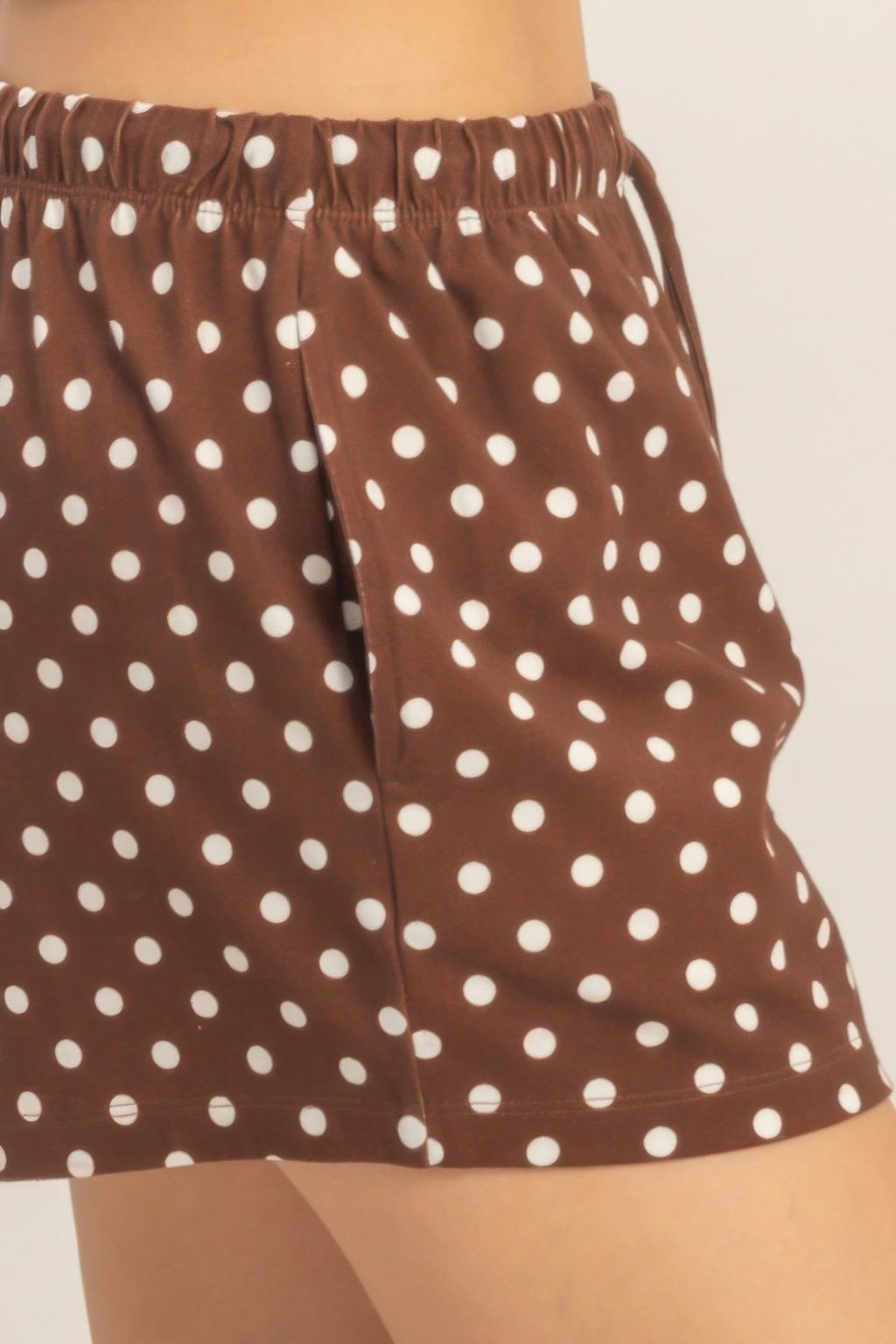 Polka Dot Drawstring Lounge Shorts -