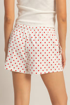 Polka Dot Drawstring Lounge Shorts -