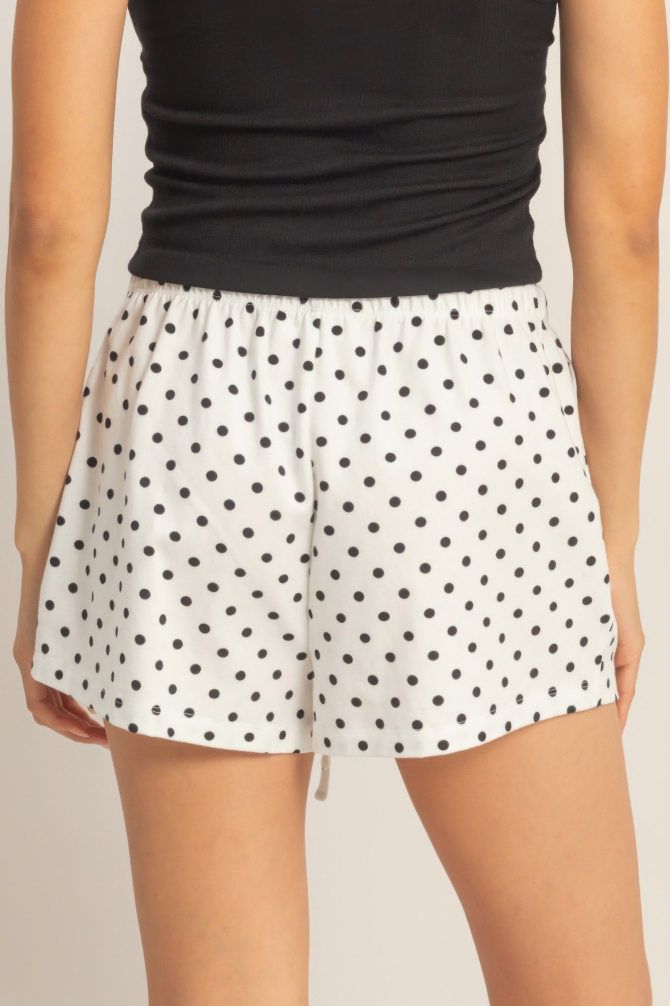 Polka Dot Drawstring Lounge Shorts -