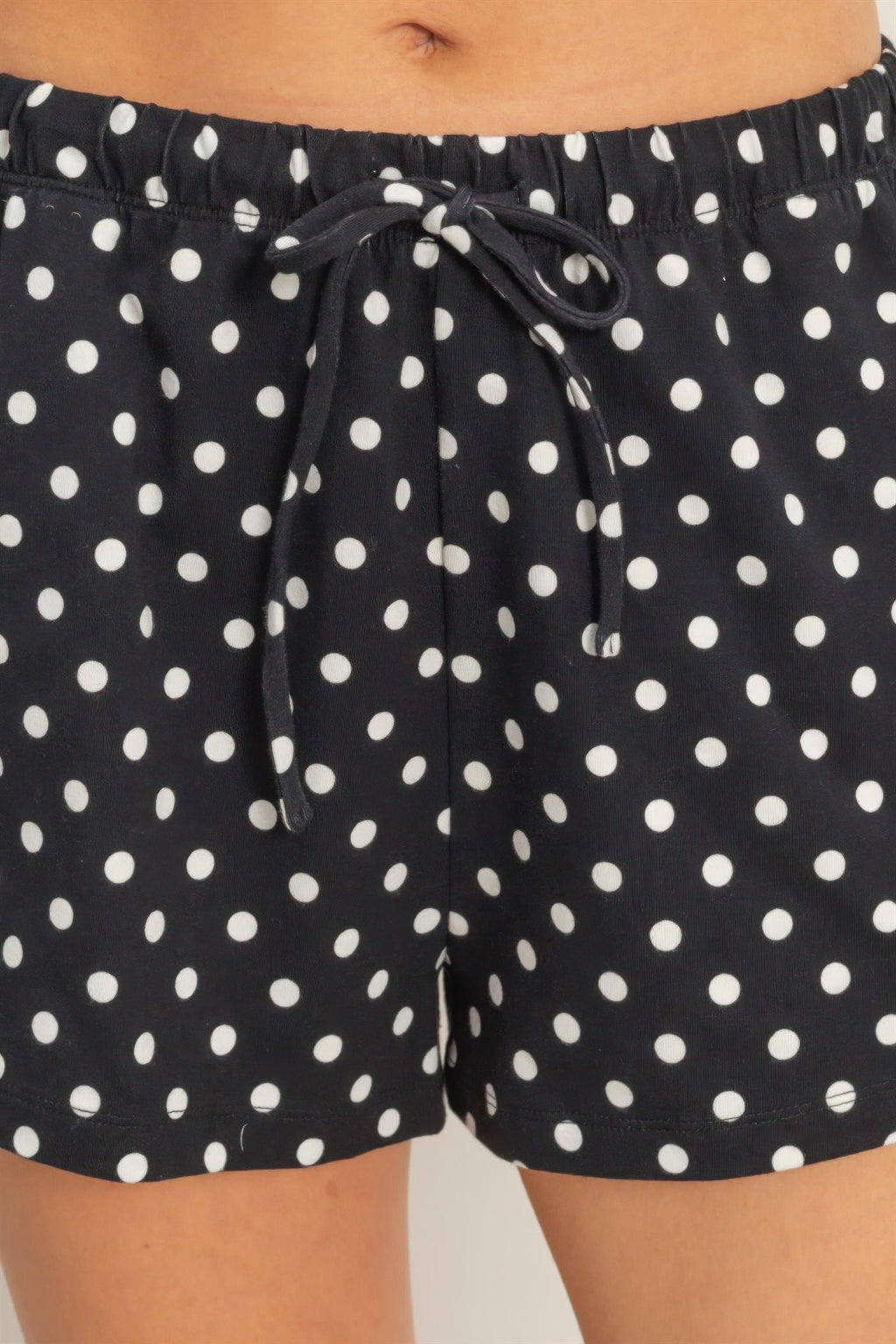 Polka Dot Drawstring Lounge Shorts -
