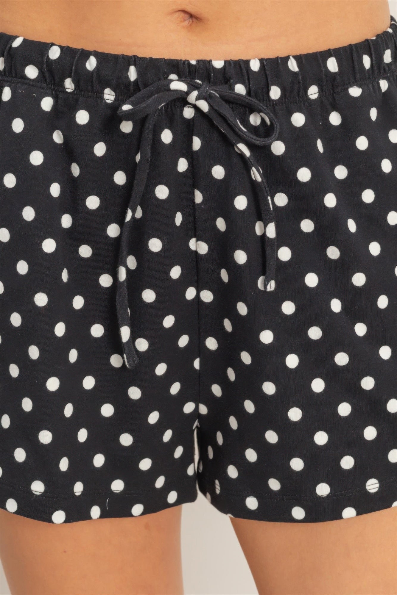 Polka Dot Drawstring Lounge Shorts -