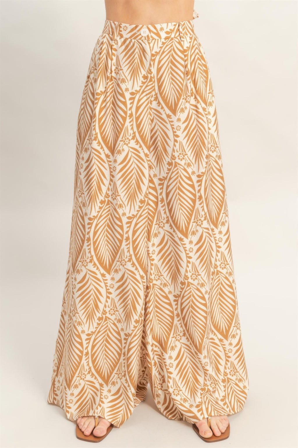 Tropical Print Strapless Pant Set -