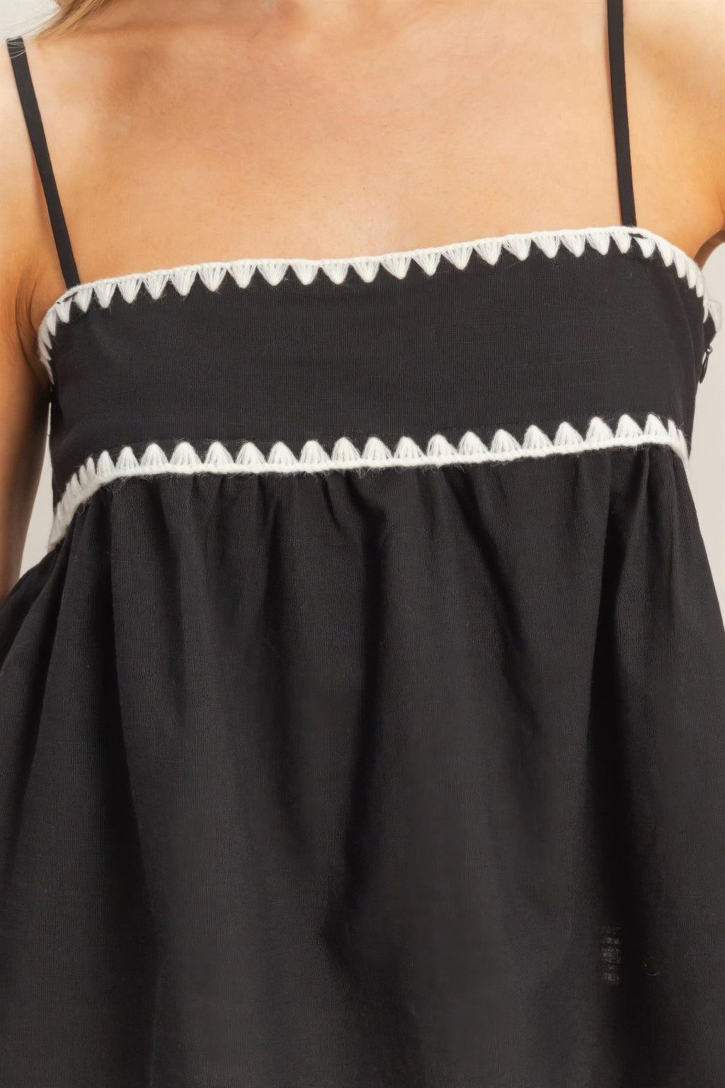 Scallop Trim Babydoll Cami Top -