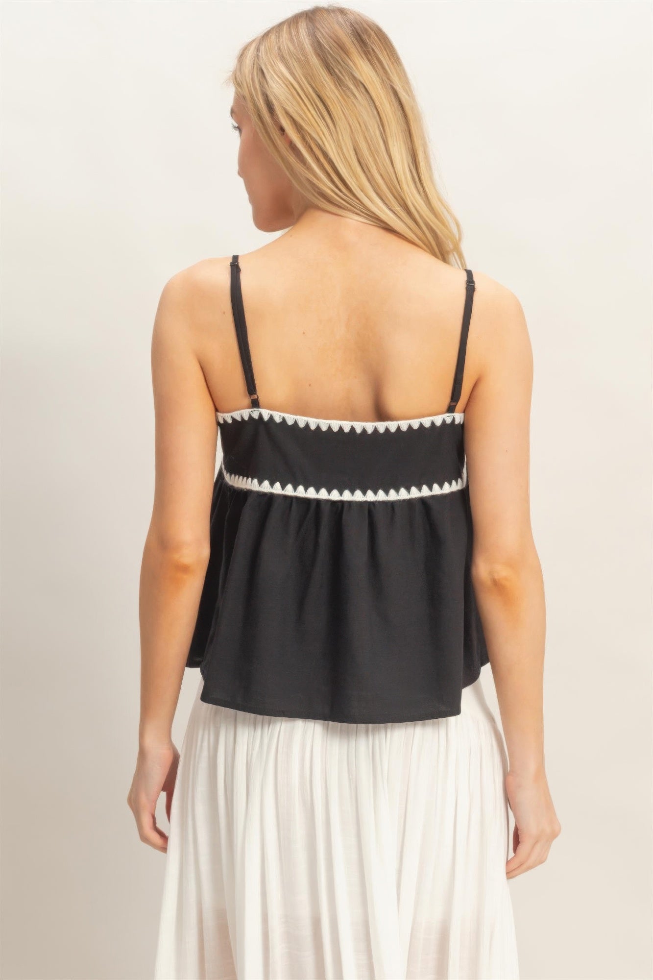 Scallop Trim Babydoll Cami Top -