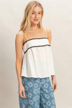 Scallop Trim Babydoll Cami Top -