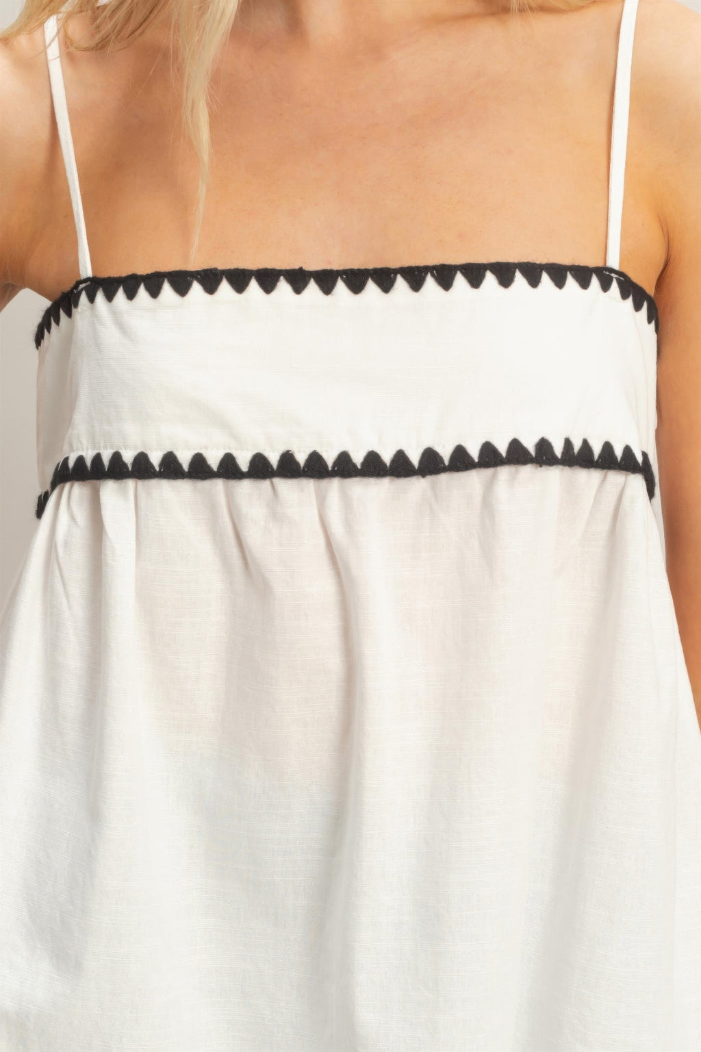 Scallop Trim Babydoll Cami Top -