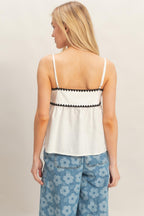 Scallop Trim Babydoll Cami Top -