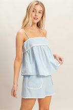 Scallop Trim Babydoll Cami Top -