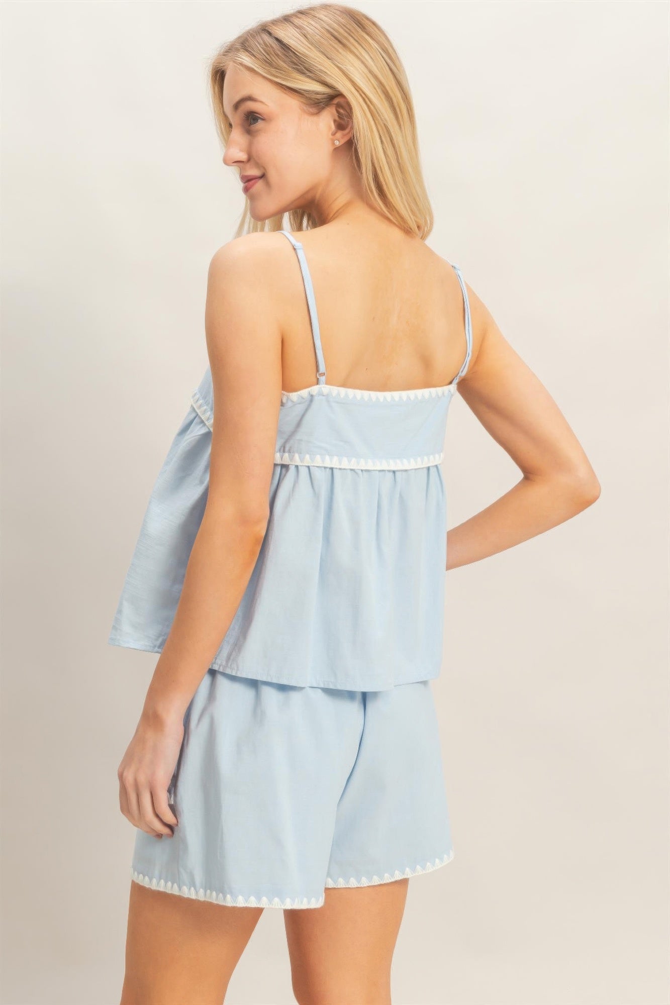 Scallop Trim Babydoll Cami Top -