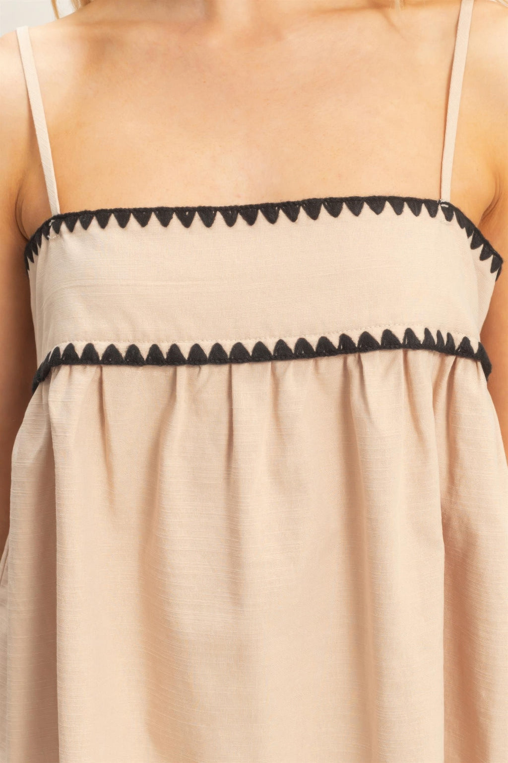 Scallop Trim Babydoll Cami Top -