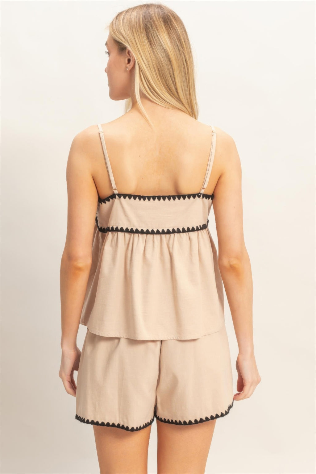 Scallop Trim Babydoll Cami Top -
