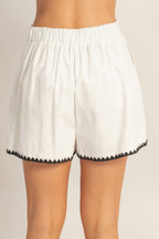 Scallop Trim Pocket Shorts -