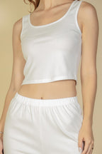 Three Piece Ribbed Cami Cardigan Set -