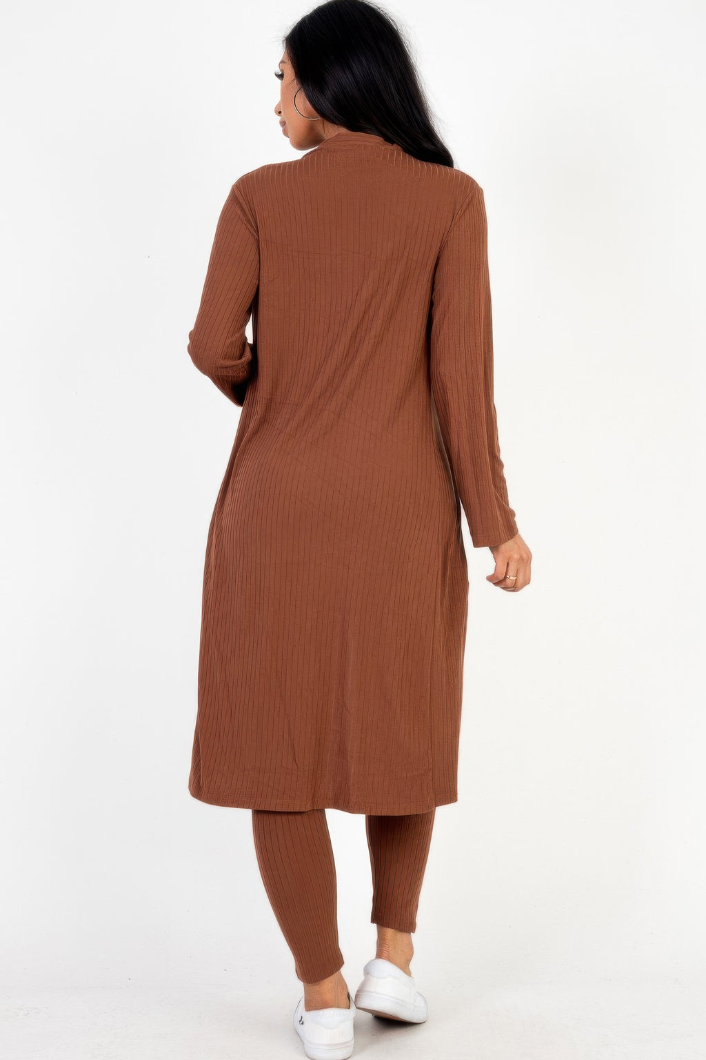 Ribbed Cardigan and Leggings Set -