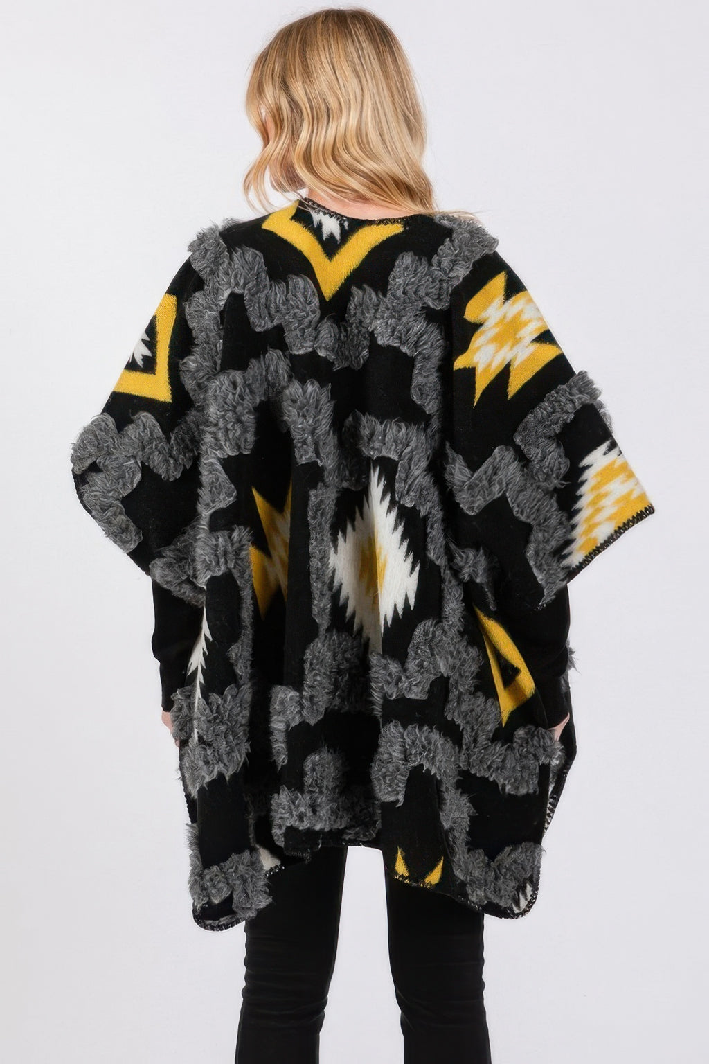 Textured Aztec Pattern Kimono -