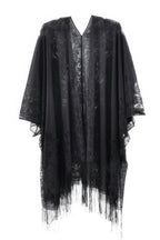 Floral Lace Tasseled Fringe Kimono -