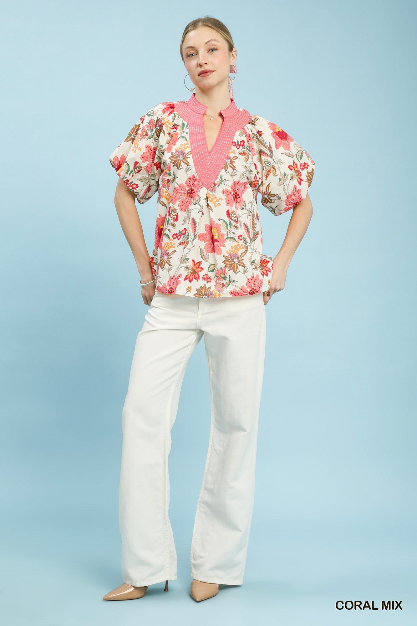 Romantic Floral Puff Sleeve Blouse Secondary image