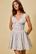 Floral Fit Flare Mini Dress -