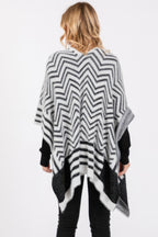 Chevron Knit Pattern Ruana -