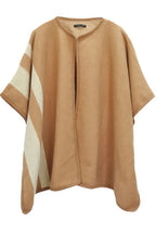 Contrast Trim Border Ruana -