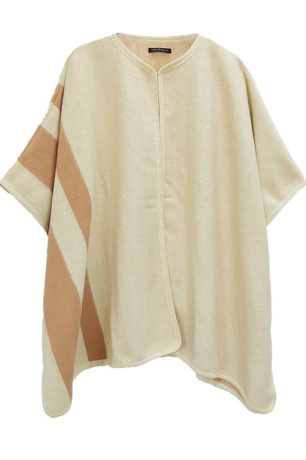 Contrast Trim Border Ruana -
