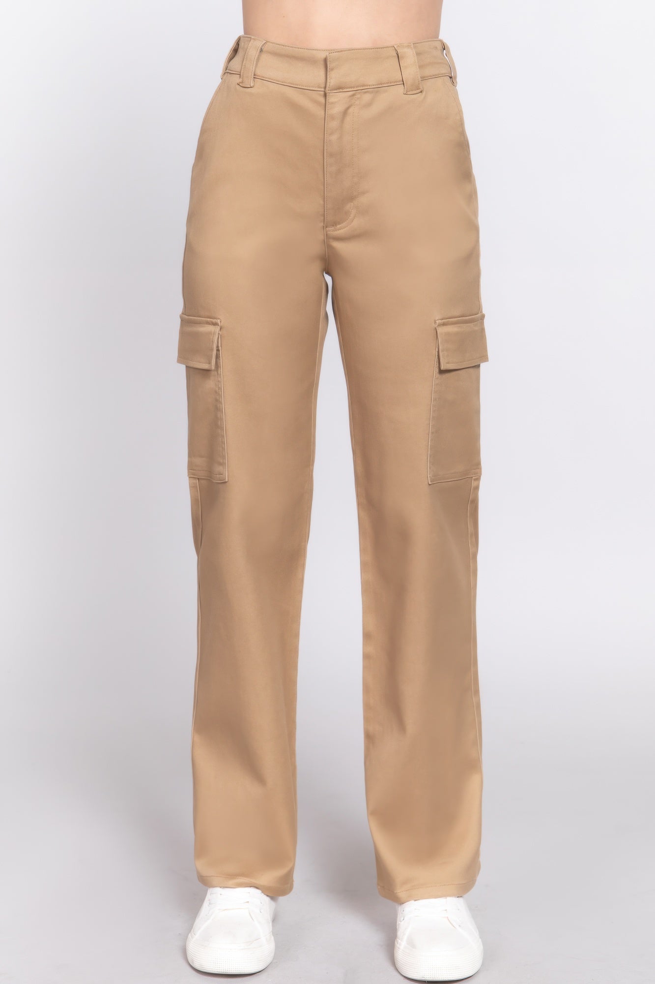 Cotton Blend Straight Leg Cargo Pants Secondary image