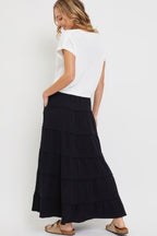 Cotton Gauze Tiered Maxi Skirt -