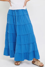 Cotton Gauze Tiered Maxi Skirt -