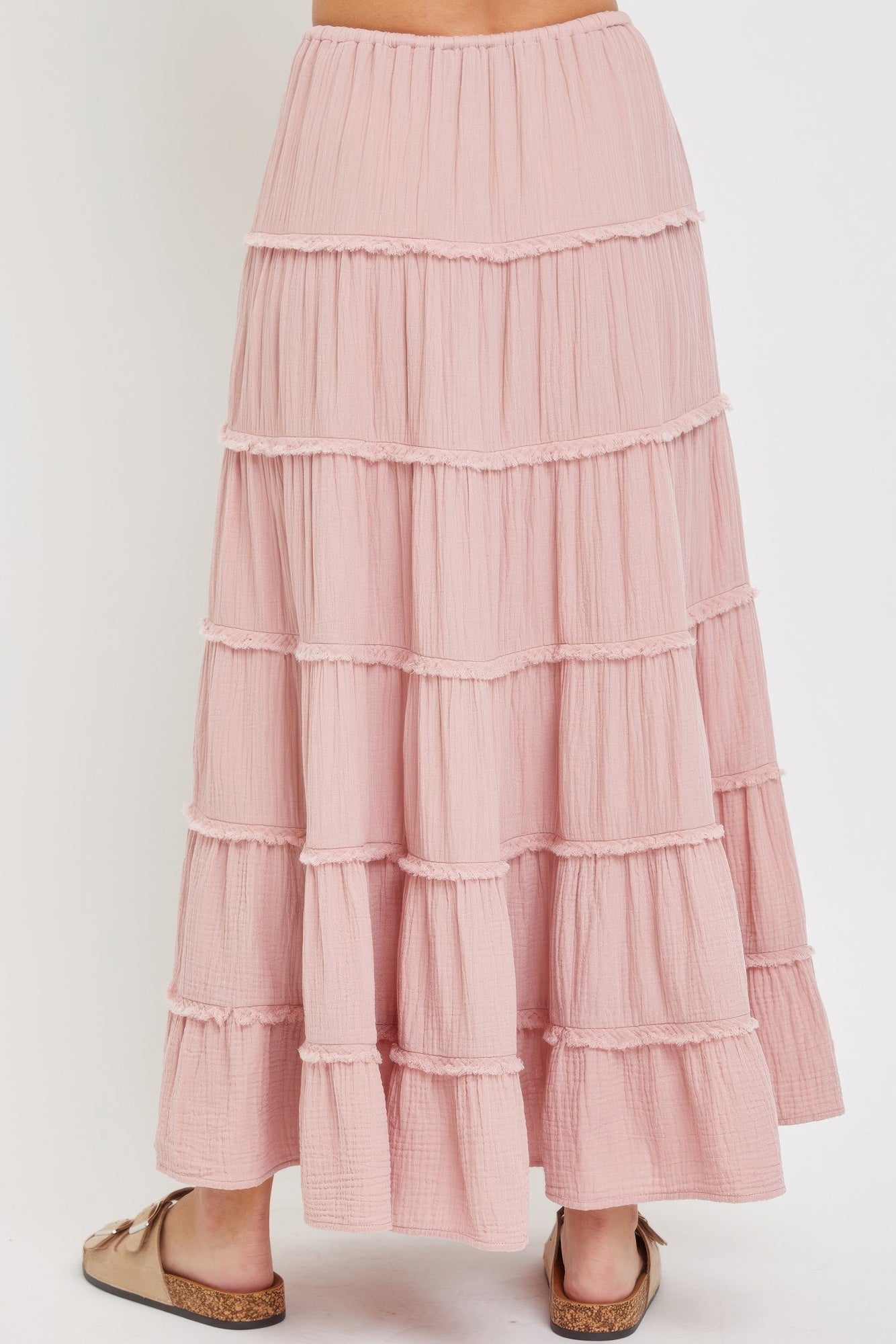 Cotton Gauze Tiered Maxi Skirt Secondary image