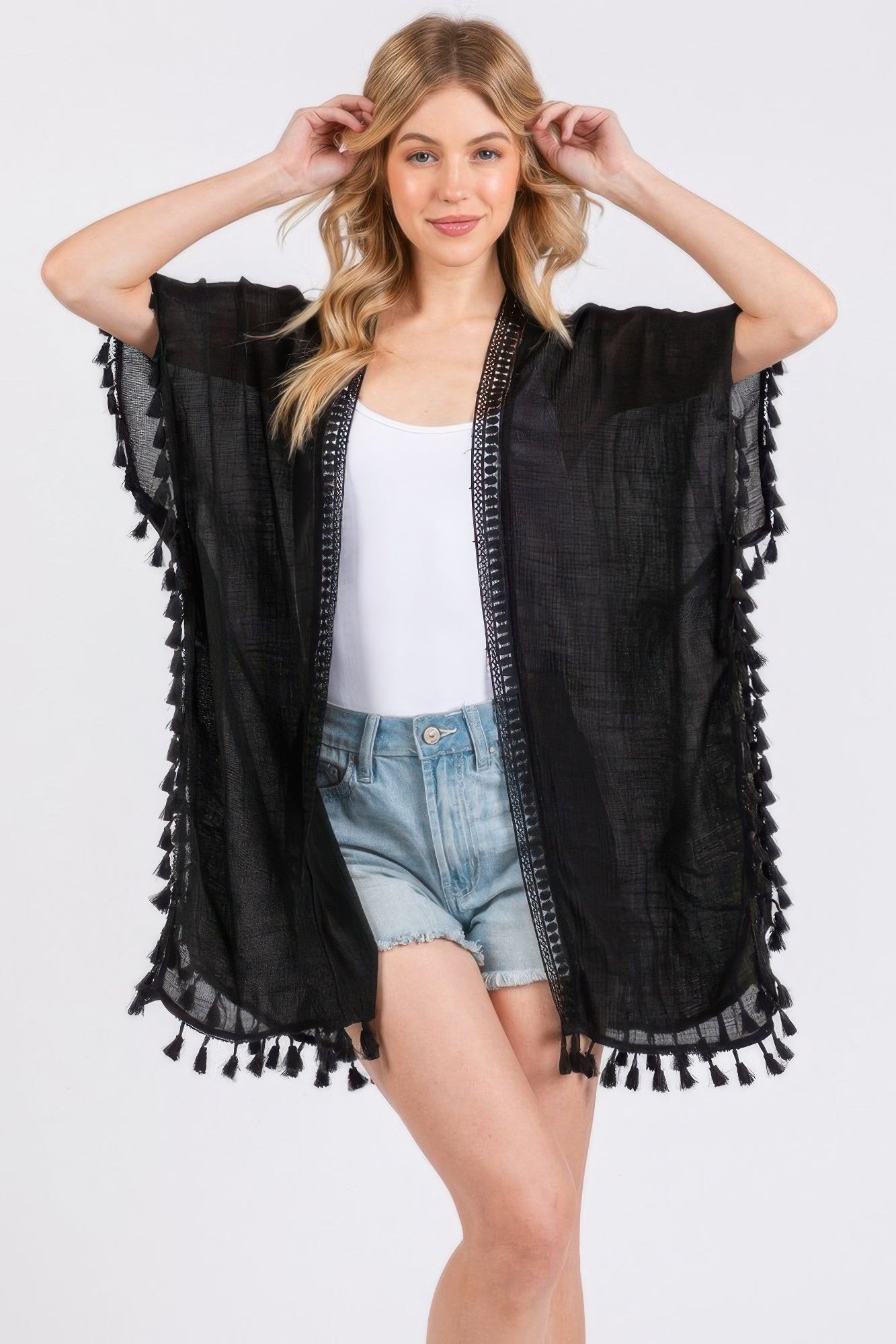 Crochet Tassel Trim Cover Up Secondary image