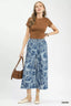 Paisley Wide Leg Crop Pants - DENIM