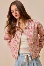 Floral Cotton Twill Barn Jacket -