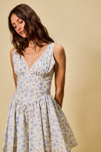 Floral Fit Flare Mini Dress -