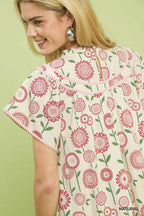 Floral Tiered Swing Babydoll Dress -