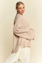 High Low Drop Shoulder Sweater -