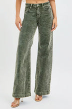 High Rise Corduroy Wide Leg Jeans -