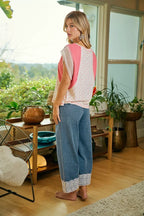 Lace Trim Wide Leg Pants -