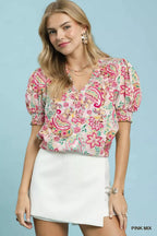 Paisley Floral Button Down Shirt -