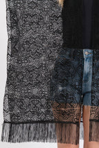 Floral Crochet Lace Tassel Cover Up -