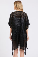 Geometric Lace Tassel Cover Up -