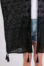 Geometric Lace Tassel Cover Up -
