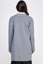 Longline Open Front Sweater Cardigan -