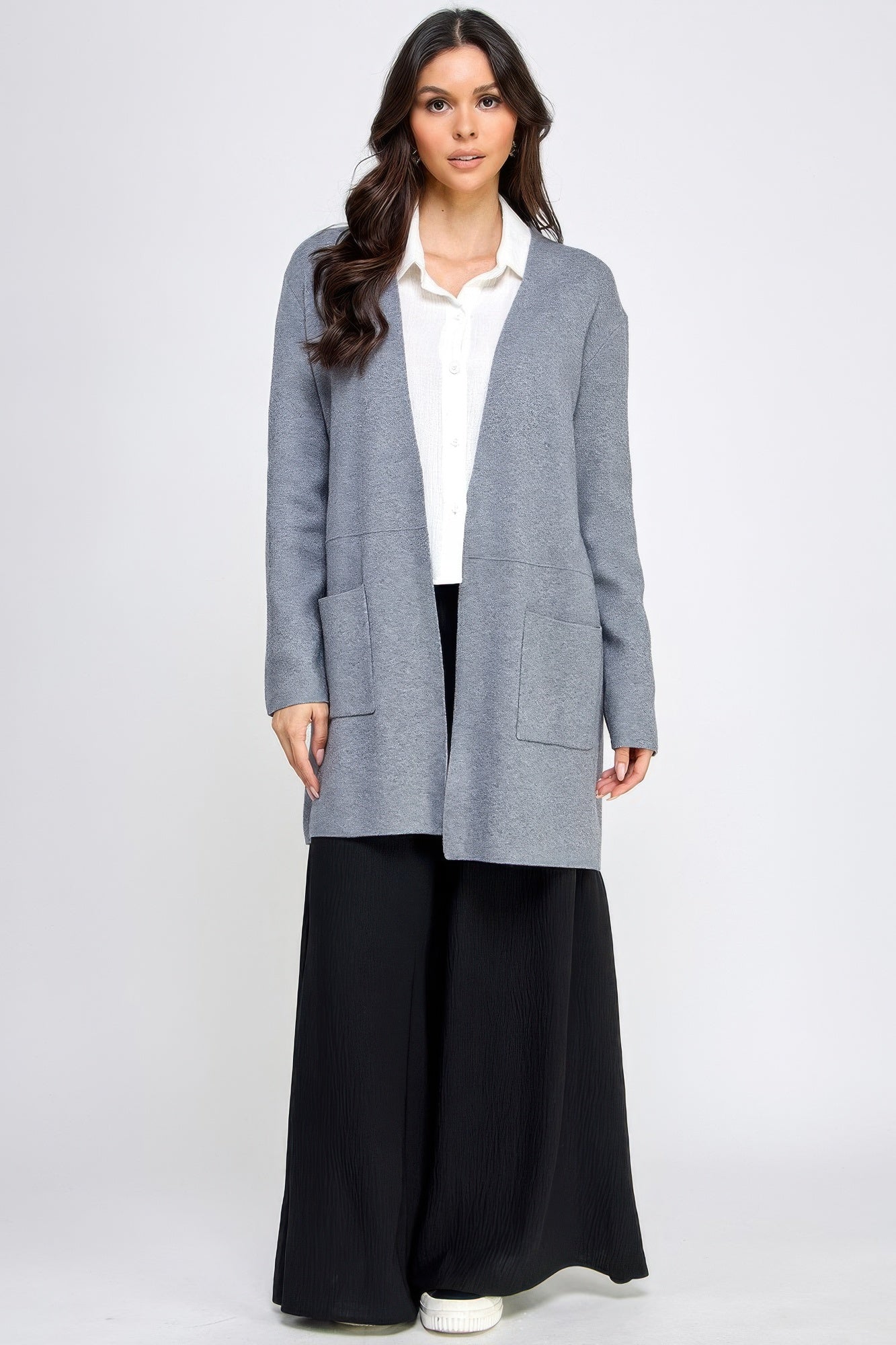 Longline Open Front Sweater Cardigan Secondary image