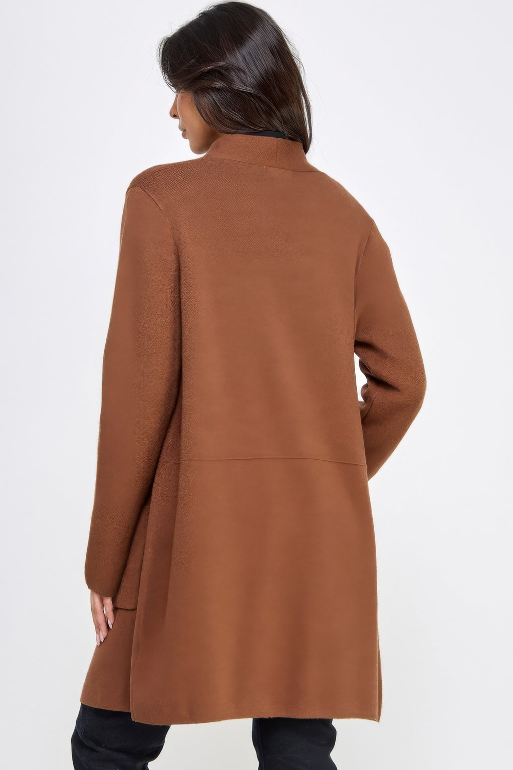 Longline Open Front Sweater Cardigan -