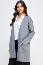 Longline Open Front Sweater Cardigan -